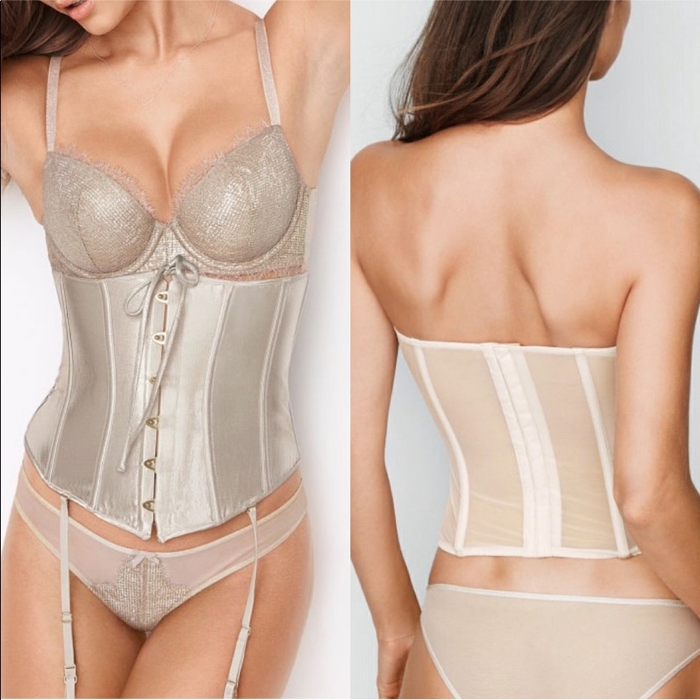 Victoria's Secret Champagne Waist Clincher Corset - Picture 1 of 7